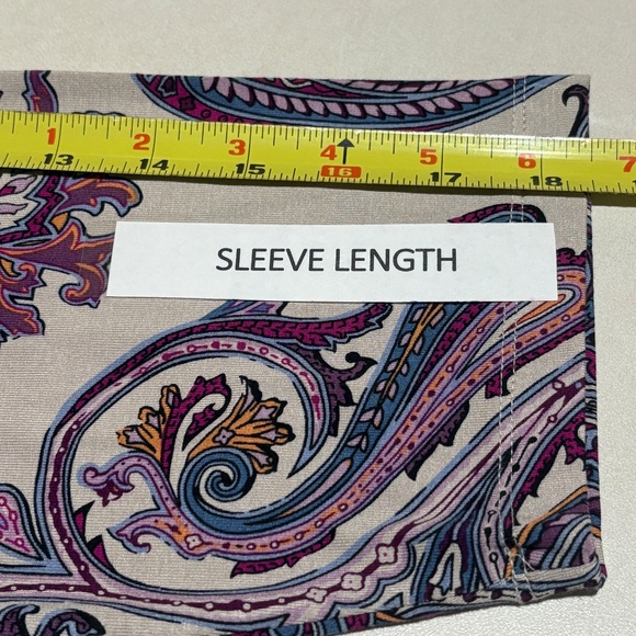 Chico's Womens Touch of Cool ¾ Sleeve Paisley T Shirt Sz 3 = US XL Boho Office - Picture 11 of 14